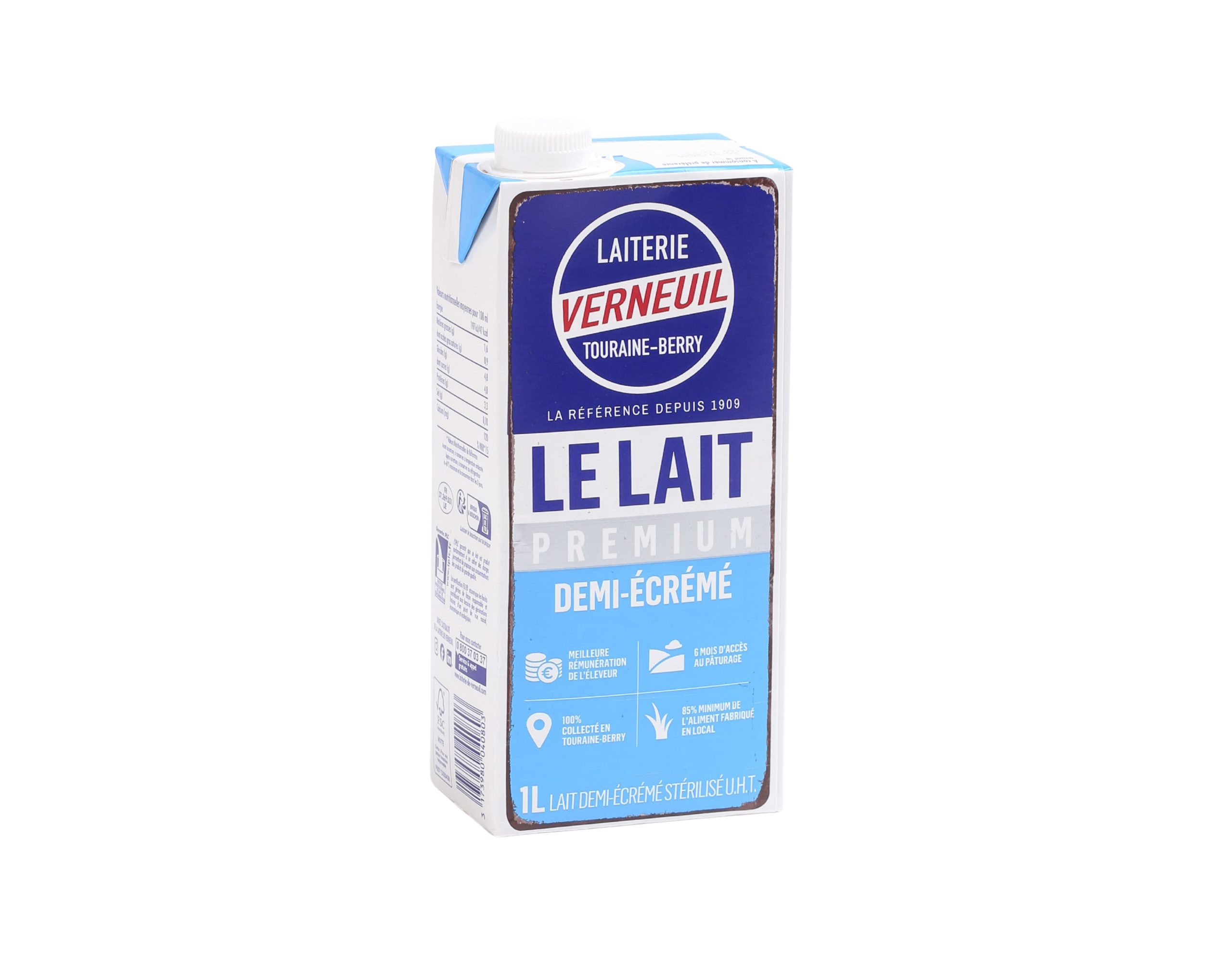 Brique Lait demi-écrémé Premium Verneuil