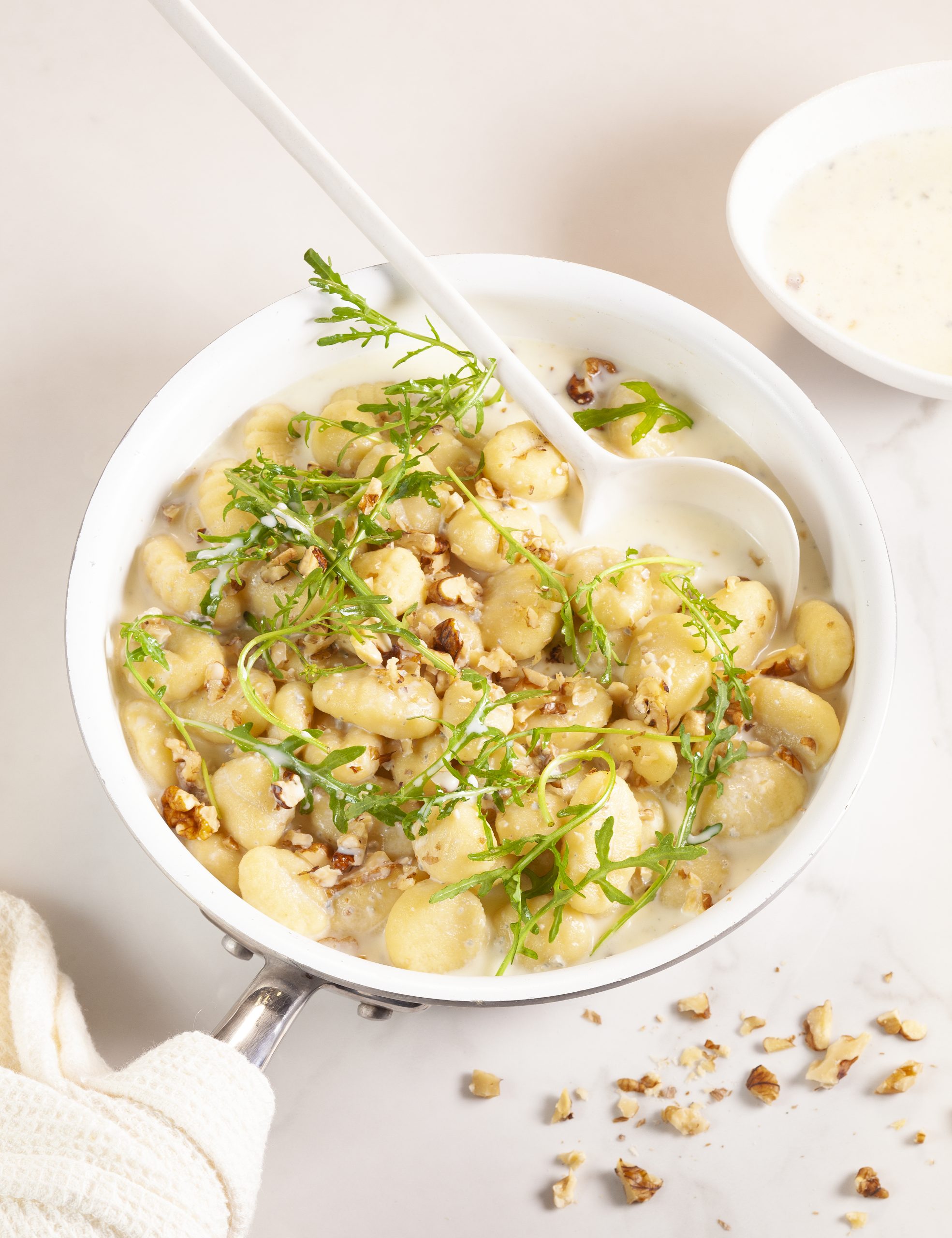 Photo du plat de gnocchi au gorgonzola et lait de Verneuil